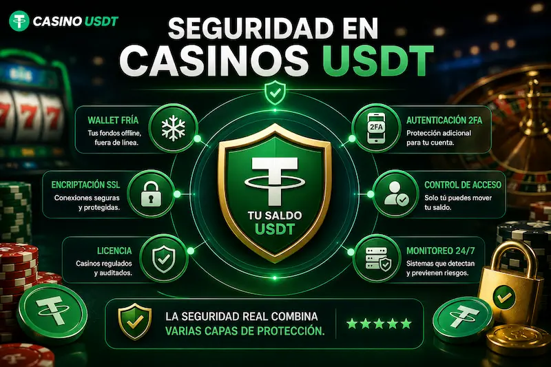Casino USDT con wallet fría SSL licencia y 2FA